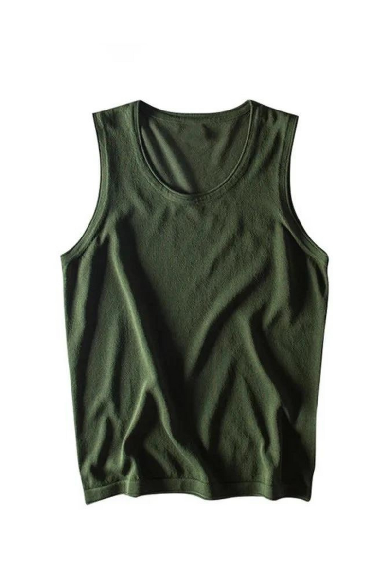 Summer Men Sleeveless Tank Tops Causal Breathable Sleeveless Shirts Solid