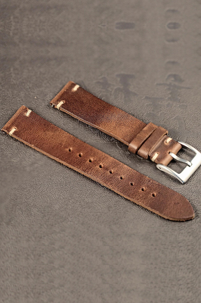 Leather Watch Bands Natural Soft Wrap Handmade Leather Straps 18mm 20mm 22mm