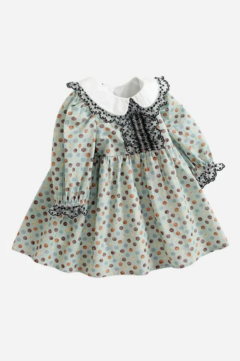 Kids Girl Flower Fashion Dress for Spring Infant Girls Collar Dresses Children Clothes Outfit Toddlers Vacation