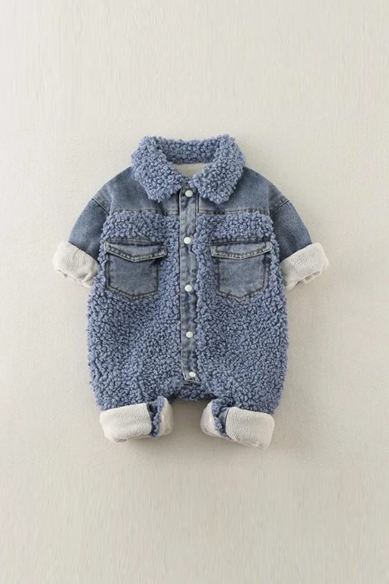 Winter Baby Romper Newborn Denim Baby Snowsuit Jumpsuits Thick Warm Baby Boys Romper