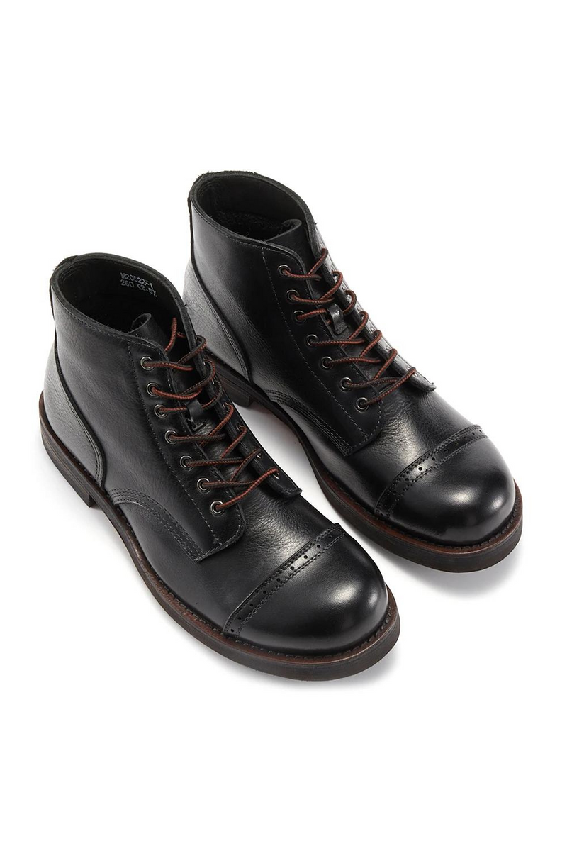 Handmade Precision Stitch Wear-Resistant Casual Boots Men Genuine Leather Shoes Combat Boots