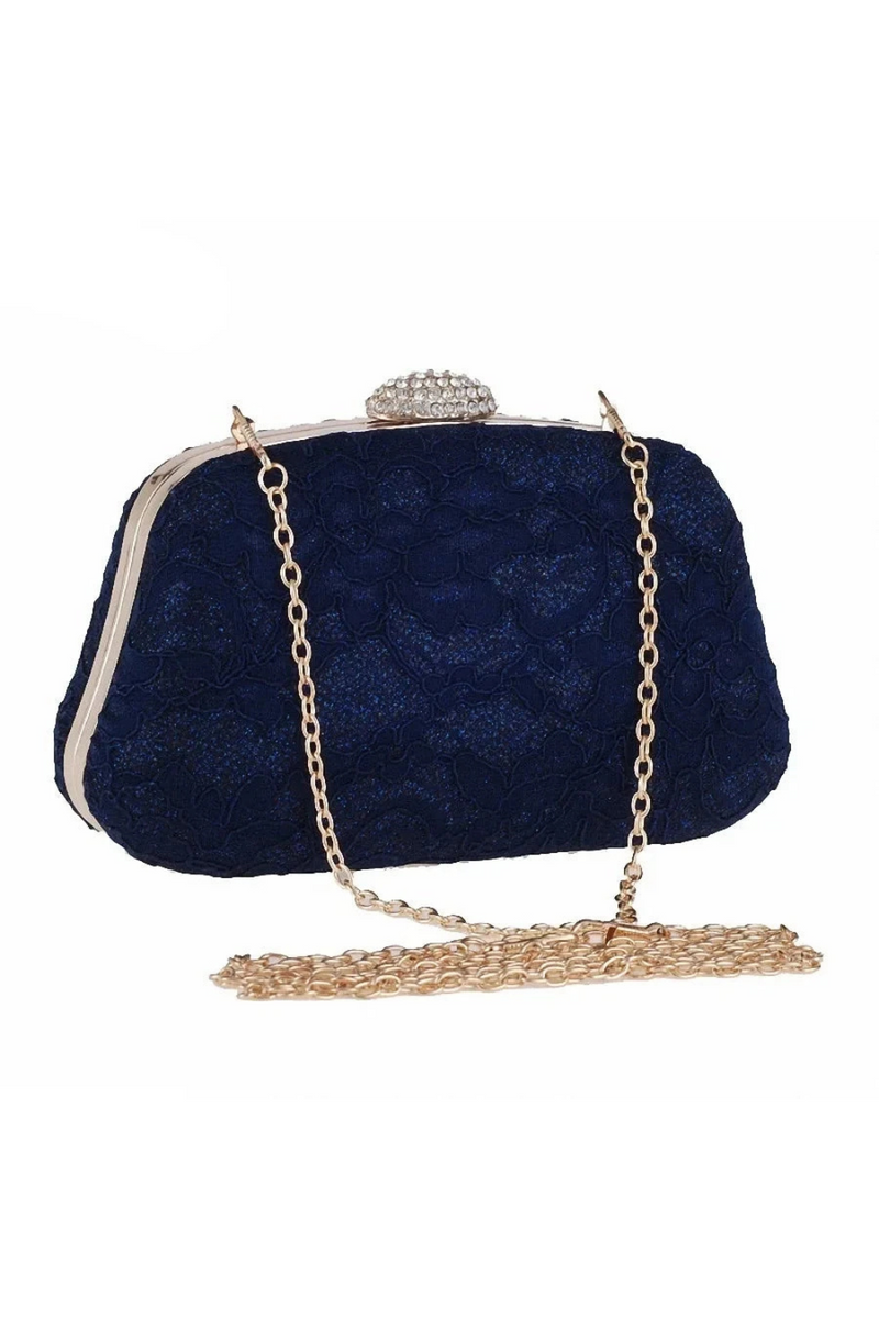 Bridal Wedding Satin Evening Bags Lace Floral Day Pouch Clutches Women Messenger Shoulder Bag