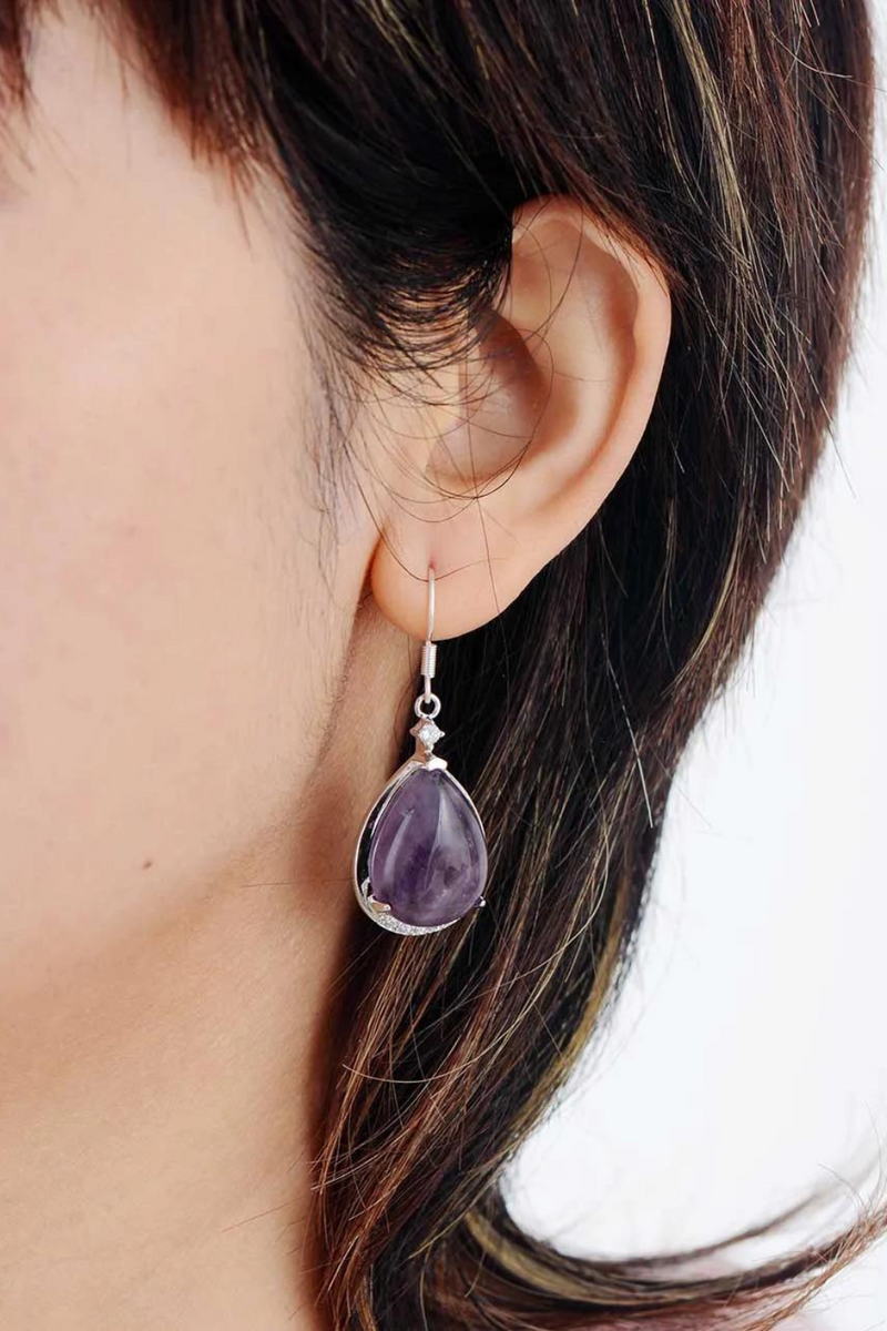 Earrings for Women High End Natural Stone Drop Earring Luxury Designer Woman Jewelry