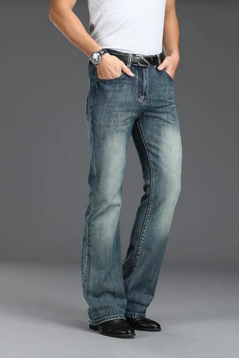 Men's Flared Jeans High-Quality Loose Wide-Leg Casual Pants