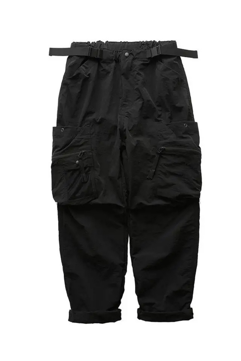 Outdoor multi-pocket functional pants men loose retro casual overalls