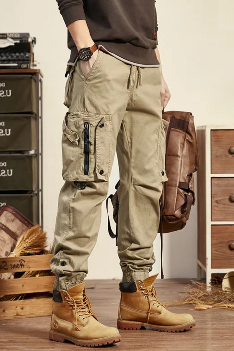 Spring Autumn Men Cargo Pants Multi Pocket Khaki Trousers Casual Military Cotton Pants Men Pantalon Cargo