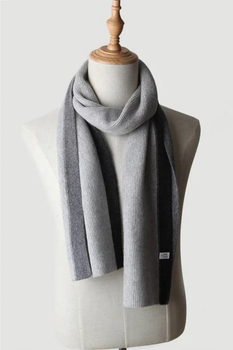 Winter Knitted Cashmere Scarf Men Luxury Wool Thick Warm Wrap For Male Scarf Neck