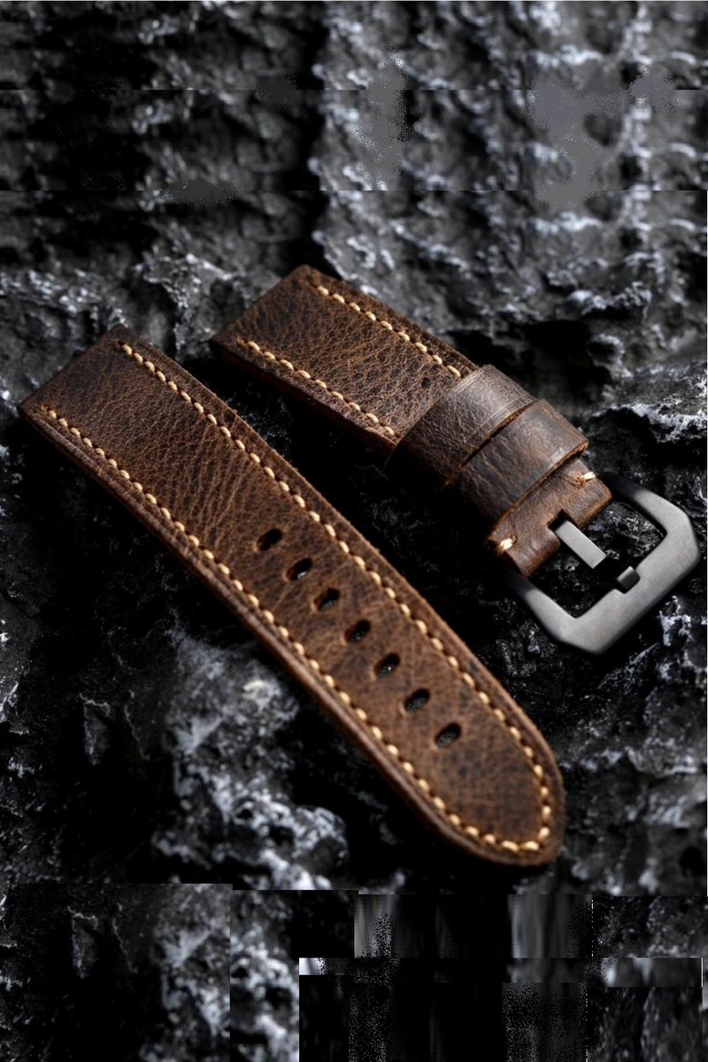 Handmade Genuine Leather Watchband Thickened First Layer Leather Vintage Thickened Men's