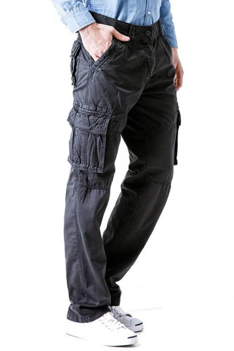 Men Causal Cargo Pants Loose Fit Male Military Overall Trousers Cotton Baggy Cargo Pants