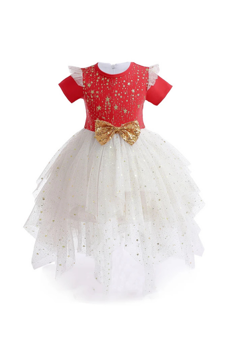 Dress For Girl Children Princess Dresses Girls Clothes Birthday Wedding Gown Short Sleeve