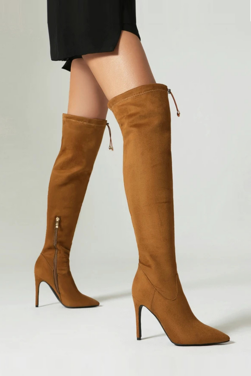 Boots Spike High Heels Zipper Women Shoes Over-the-knee Thigh Boot