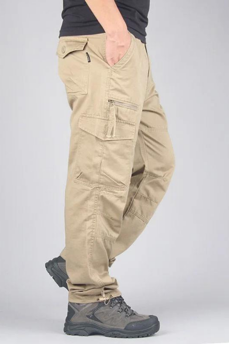 Cargo Pants Men Outdoor Military Cotton Overalls Army Straight Slacks Long Trousers