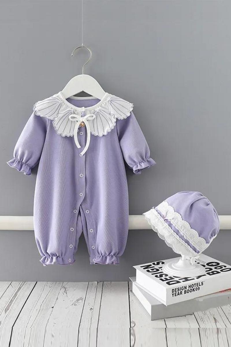 Baby Romper Kids Spring 0-24M Age Infant Toddler Newborn Outfits Baby Girls Clothes purple