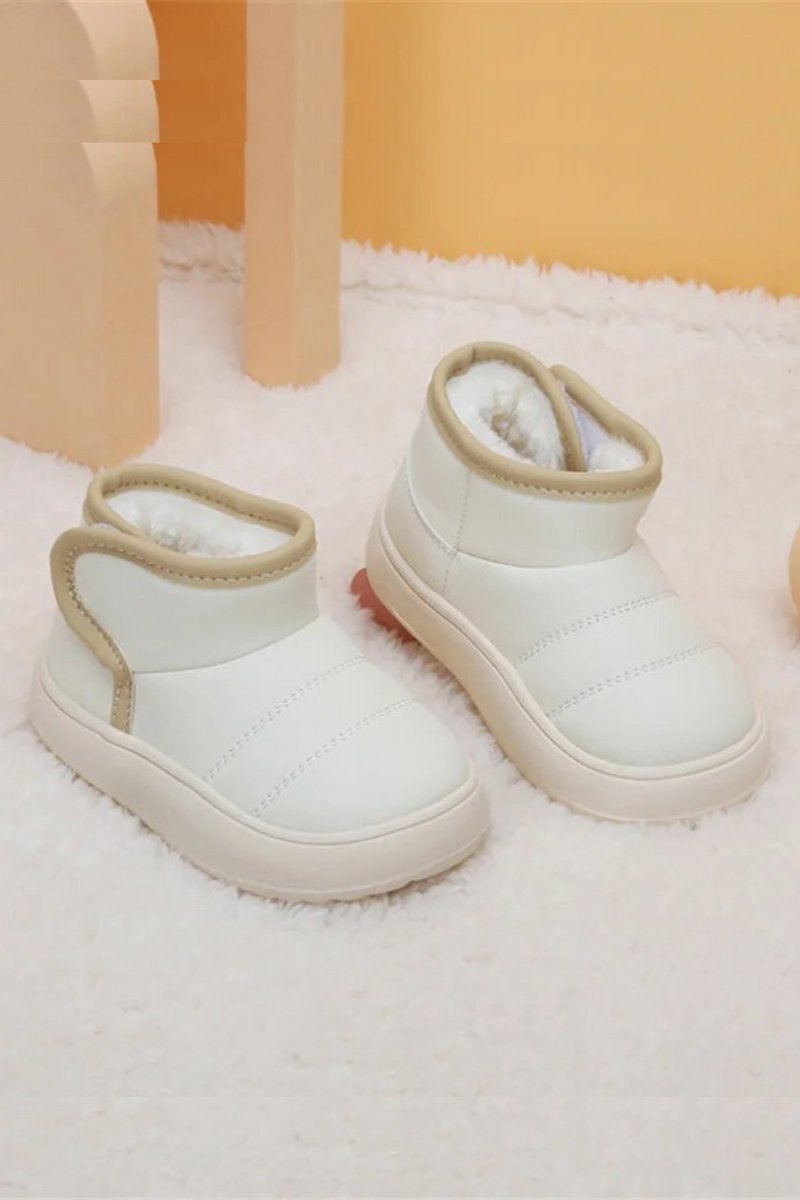 Winter Baby Boots Leather Warm Plush Girls Ankle Boots Soft Sole Boys Cotton Shoes Toddler Infant Shoes