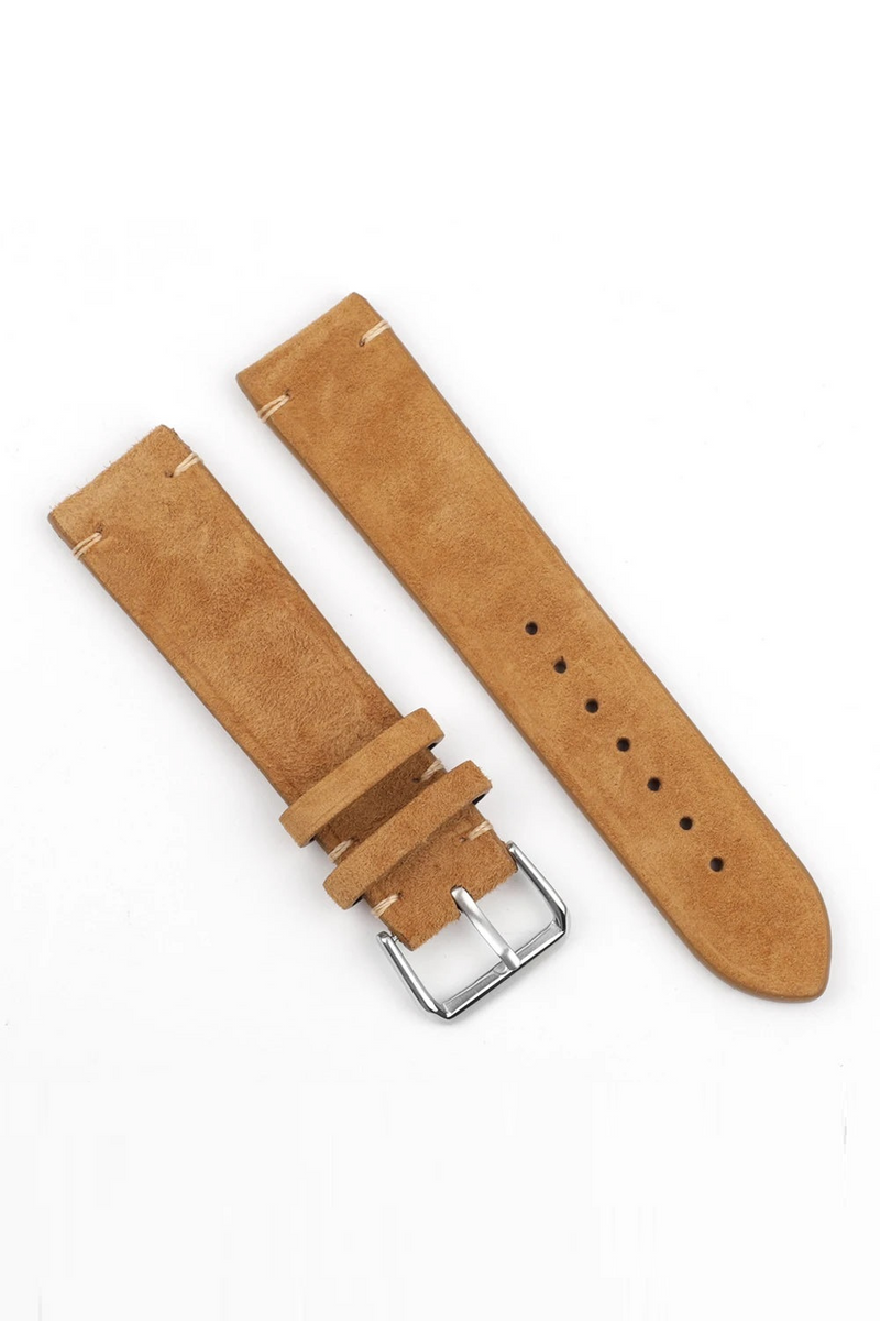 Handmade Leather Watch Strap Watch Accessories Wristband Belt  Stainless Steel Buckle