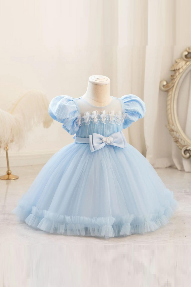 Baby Dresses Flower Pearl Wedding Girl Kid's Dress Spring Princess