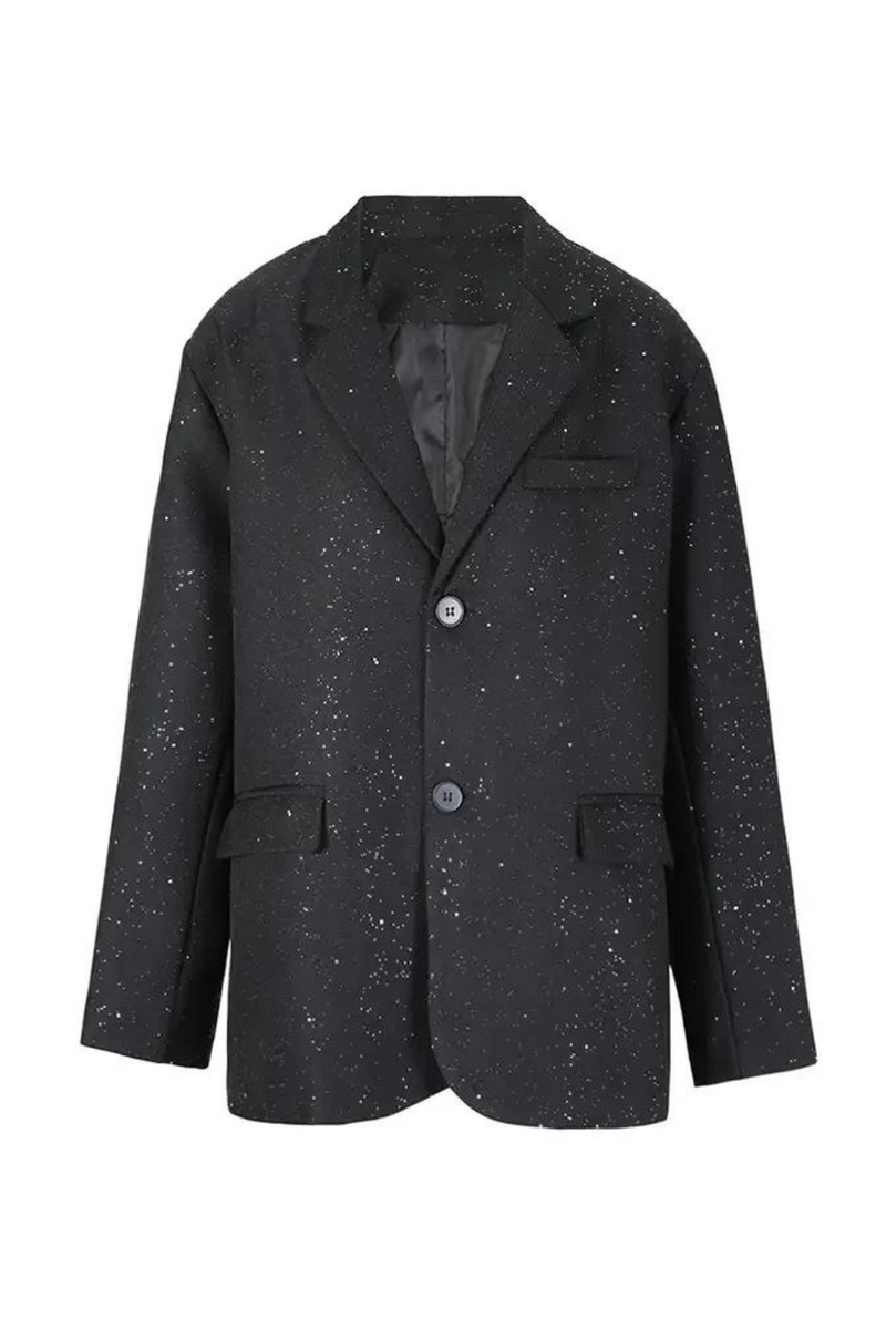 Spring Autumn Shiny Casual Suit Jacket Design Blazers for Women