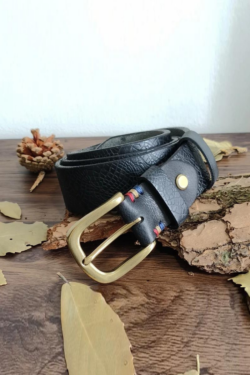 Genuine Leather Belt Men Luxury Strap Wild Pin Buckle