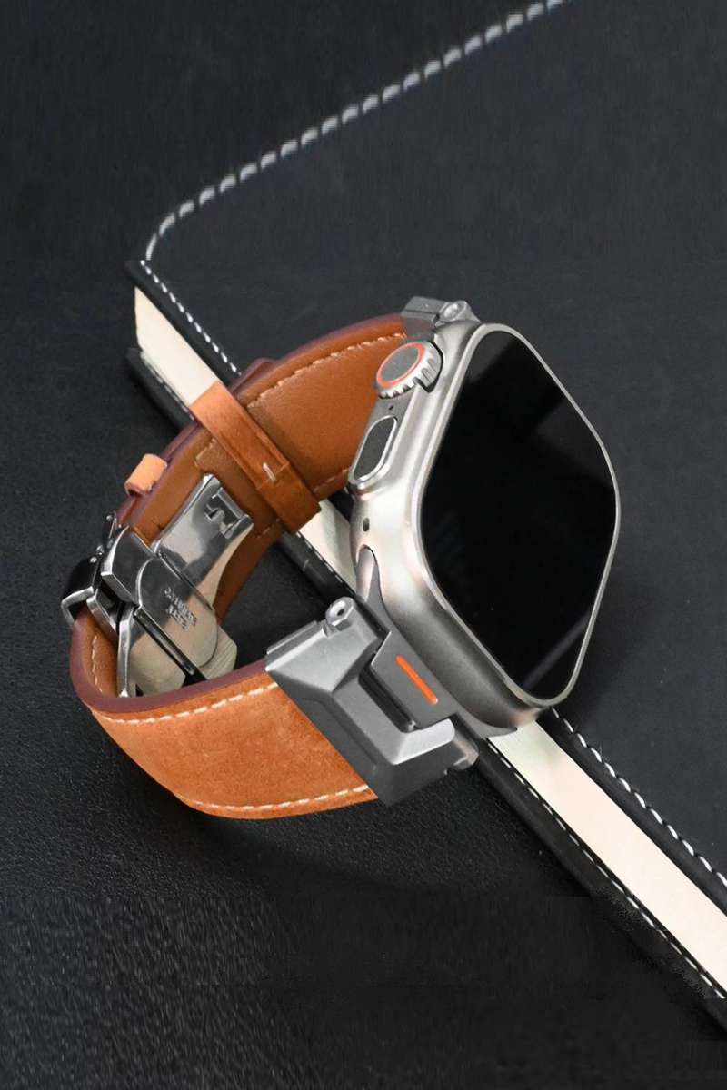 Genuine Leather Band for Apple Watch Ultra Luxury Strap