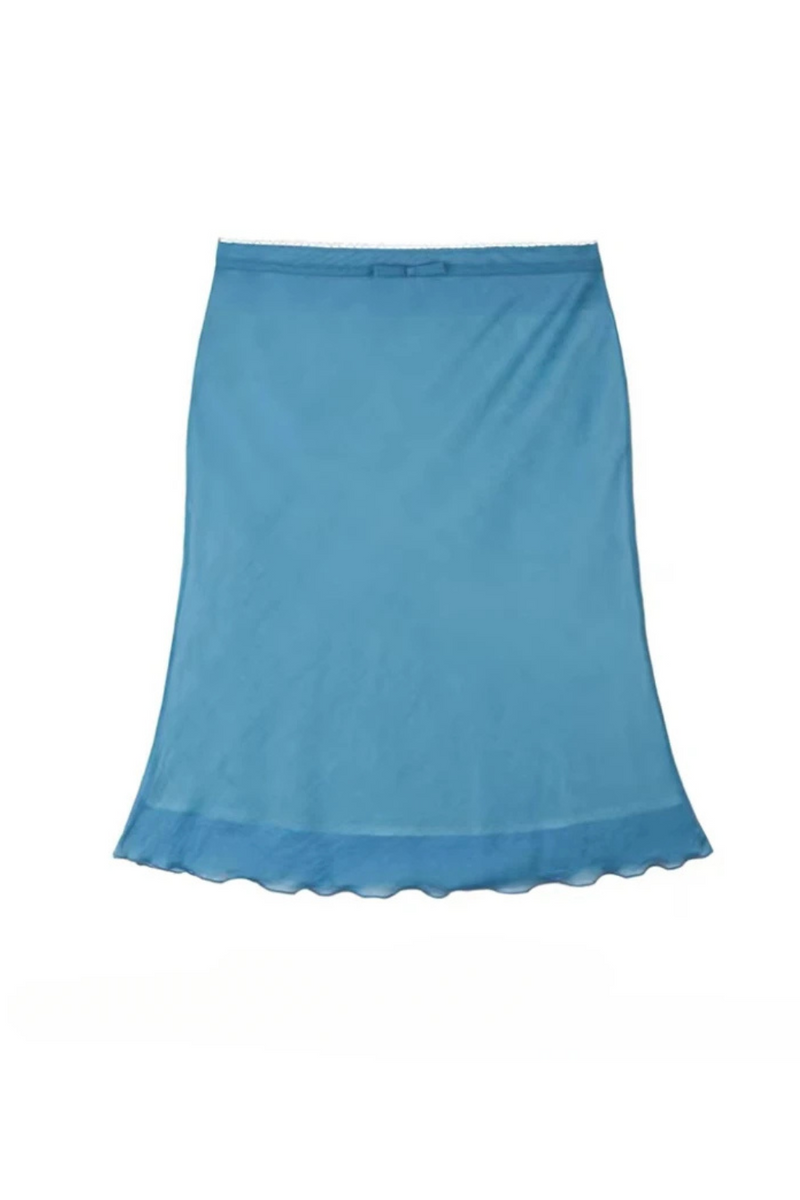 Women's Tulle Skirts Summer Retro Slimming Mini Mermaid Skirt Female Clothing