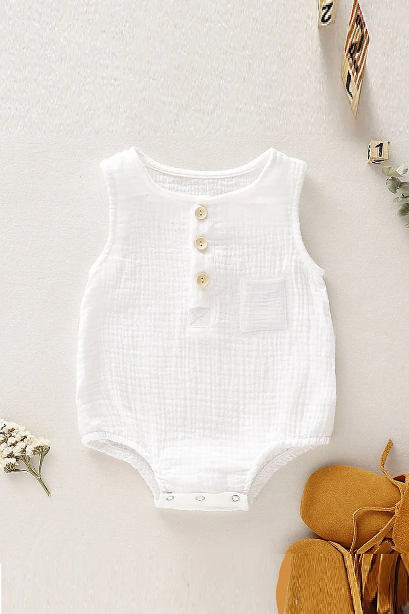 Summer Baby Rompers Boys Girls Bodysuit Sleeveless Newborn Clothes