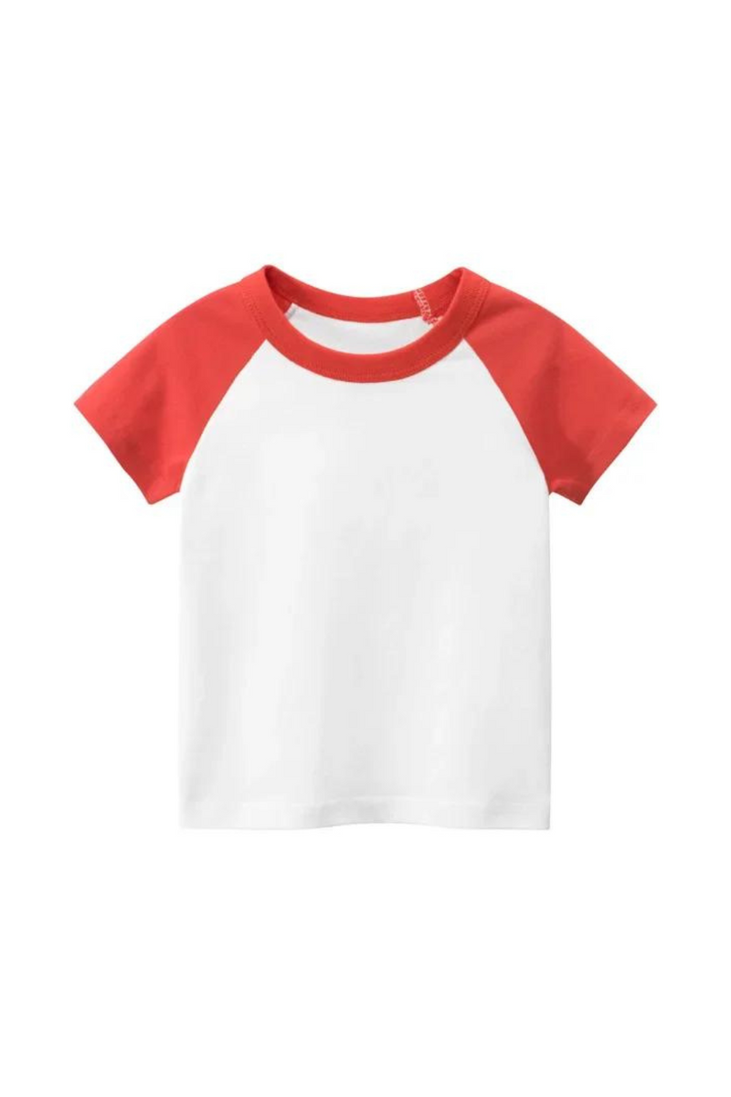 Solid White T-shirt for Boys Girls Short Sleeve Kids Clothes Cotton Summer Tops Clothing