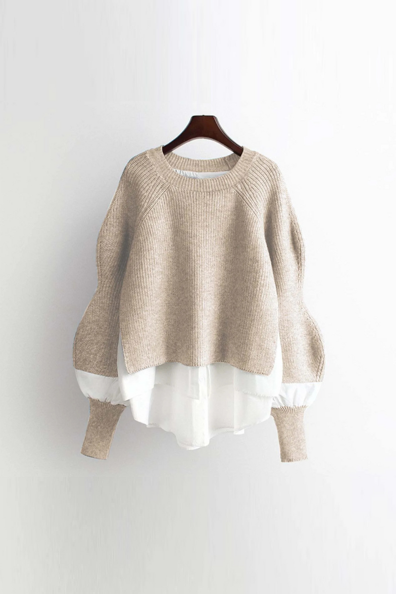 Women's Sweater Pullovers Autumn Winter Lantern Sleeve Knitwears Female Tops Jumpers