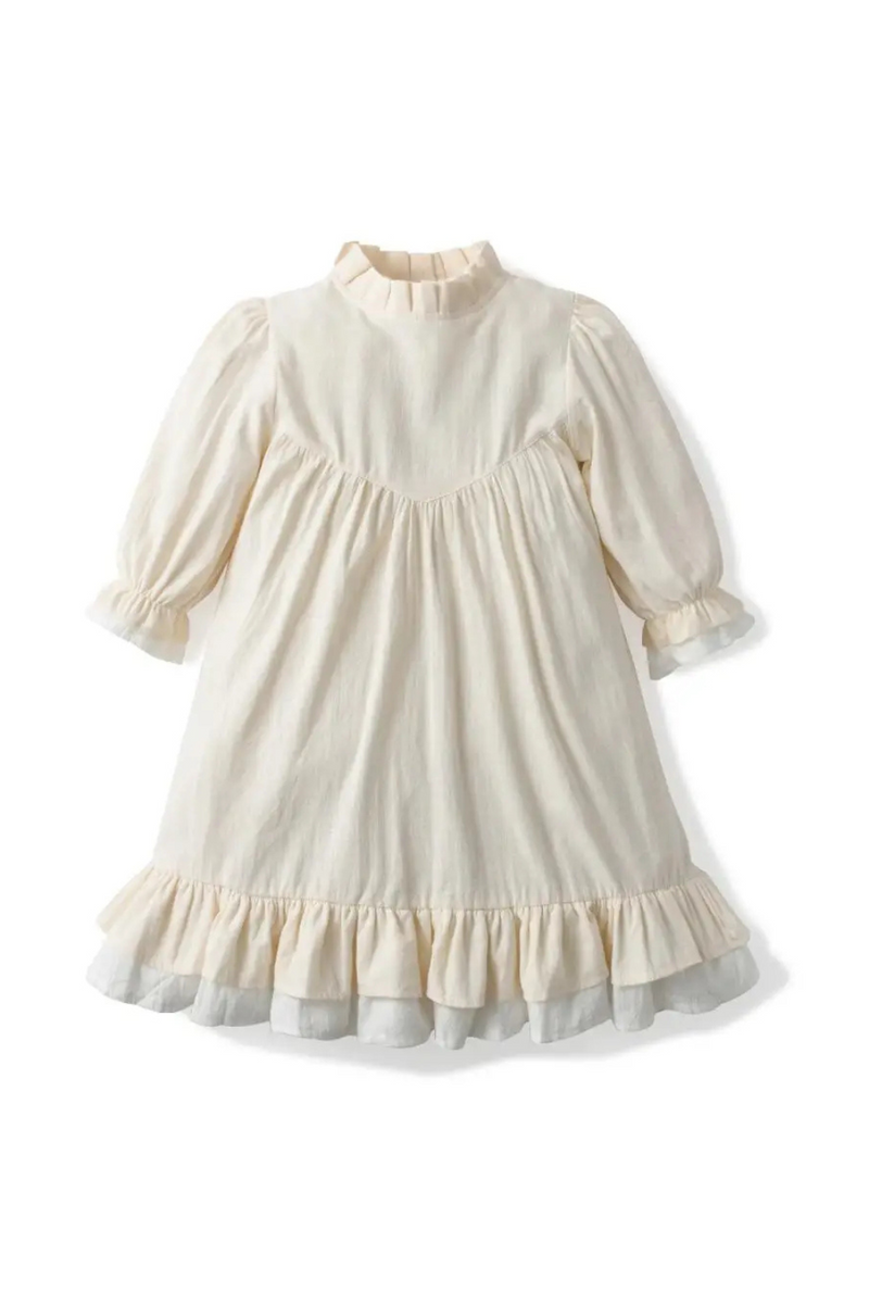 Baby Girls Dresses Children Clothes Toddler Girl Dress Linen Kids Organic Cotton Frocks