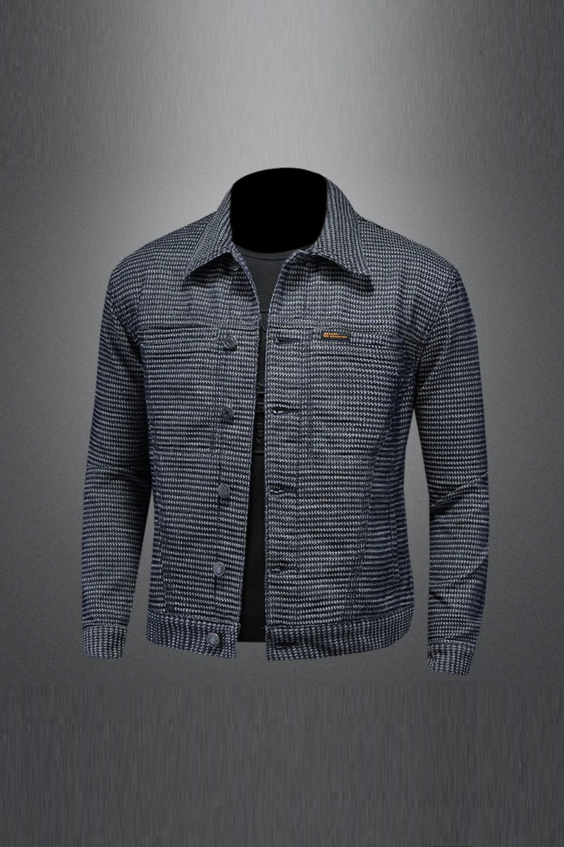 Casual Custom Denim Fabric Jacket Top Men Spring