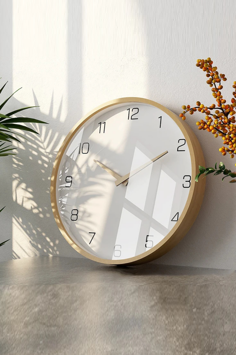 Large Wood Wall Clock Nordic Silent Clock Watches Wall Hangings Living Room Decoration