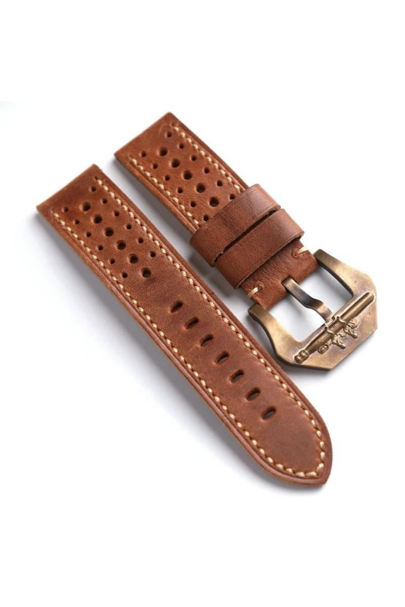 Handmade Leather Watchband Breathable Style Thickened Style Men's Bracelet Vintage Style