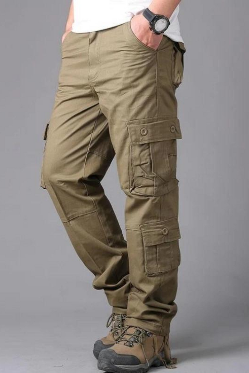 Cargo Pants Men Spring Autumn Straight Slacks Loose Overalls Streetwear Casual Long Trousers