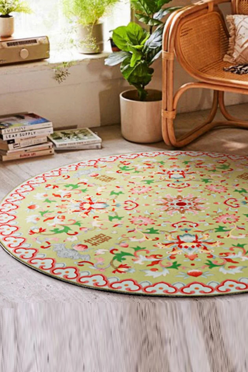 Retro Art Carpet Large Area Living Room Decorative Carpets Refreshing Bedroom Rug Balcony Rugs