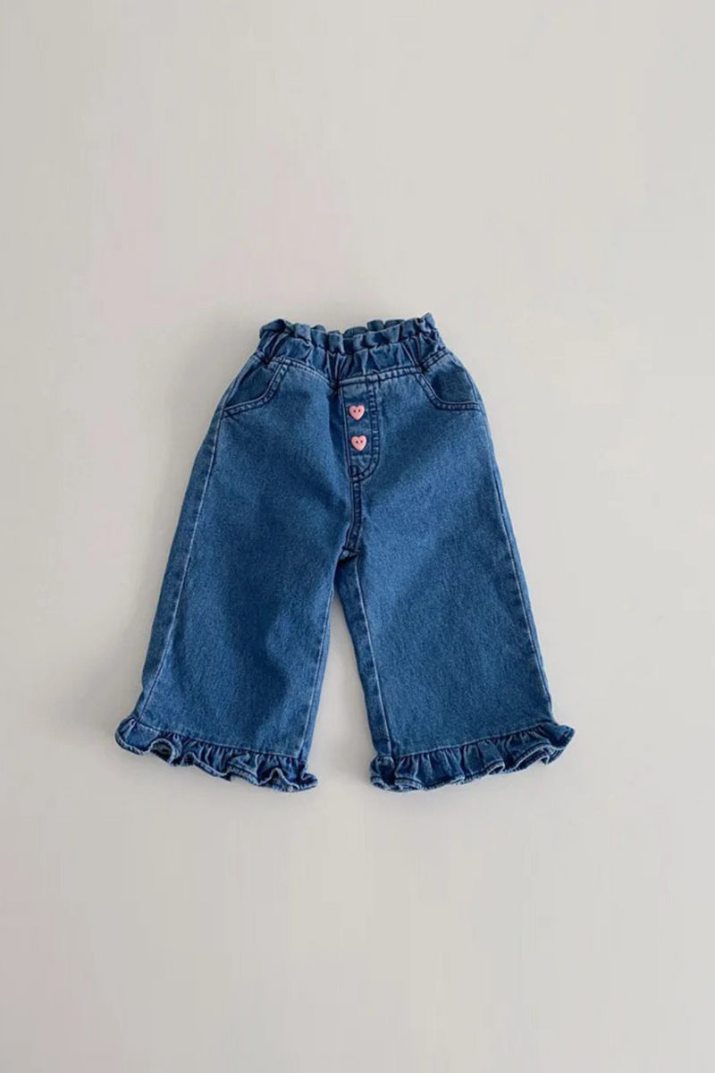 Autumn Girl Baby Casual Denim Pants Kid Cotton Loose Trousers