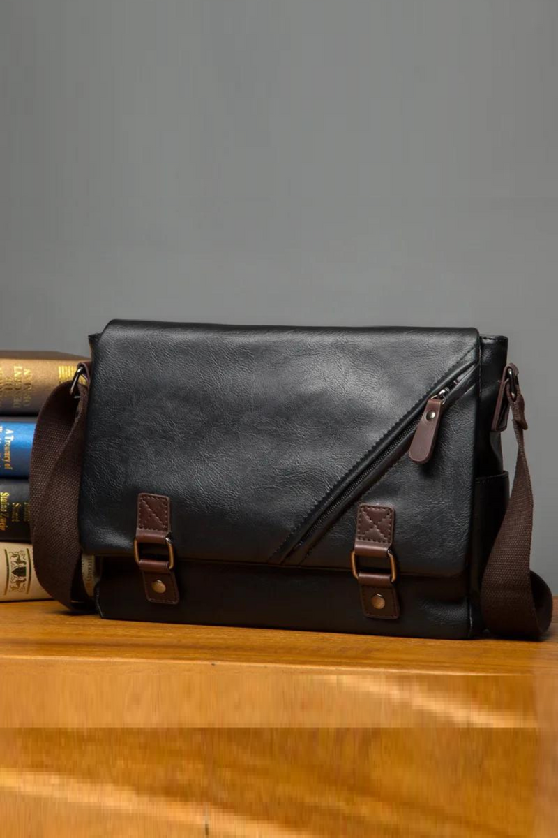 single shoulder bag business leisure men single crossbody leather bag messenger bags