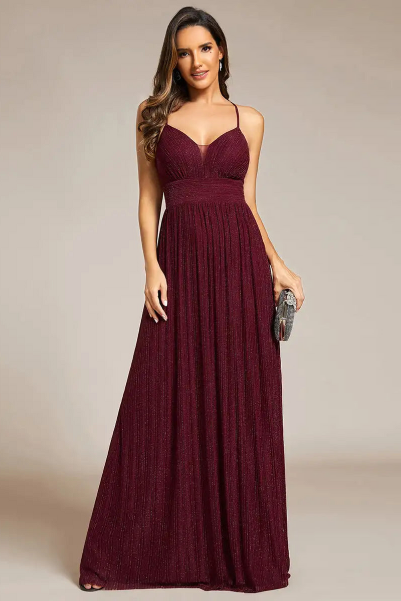 Elegant Evening Dresses Sleeveless Backless Formal  Ever Pretty of Burgundy Bridesmaid Dress