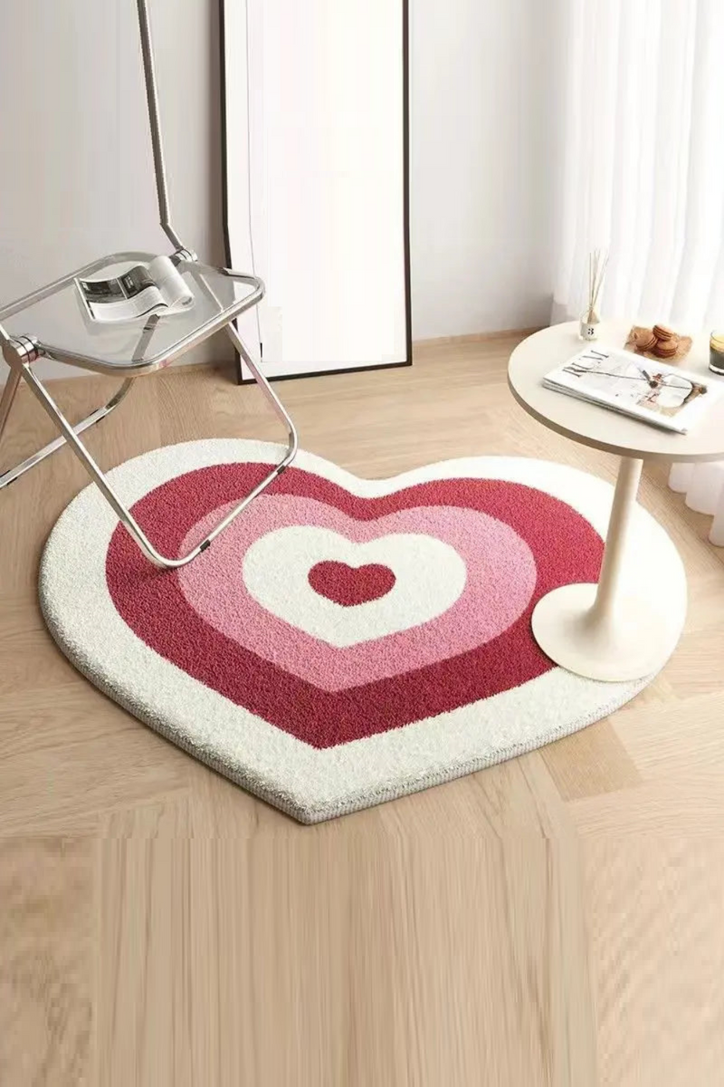 Heart shape rug Door Living Room Bedroom rug Samll carpet Unti-slip Rug Mat