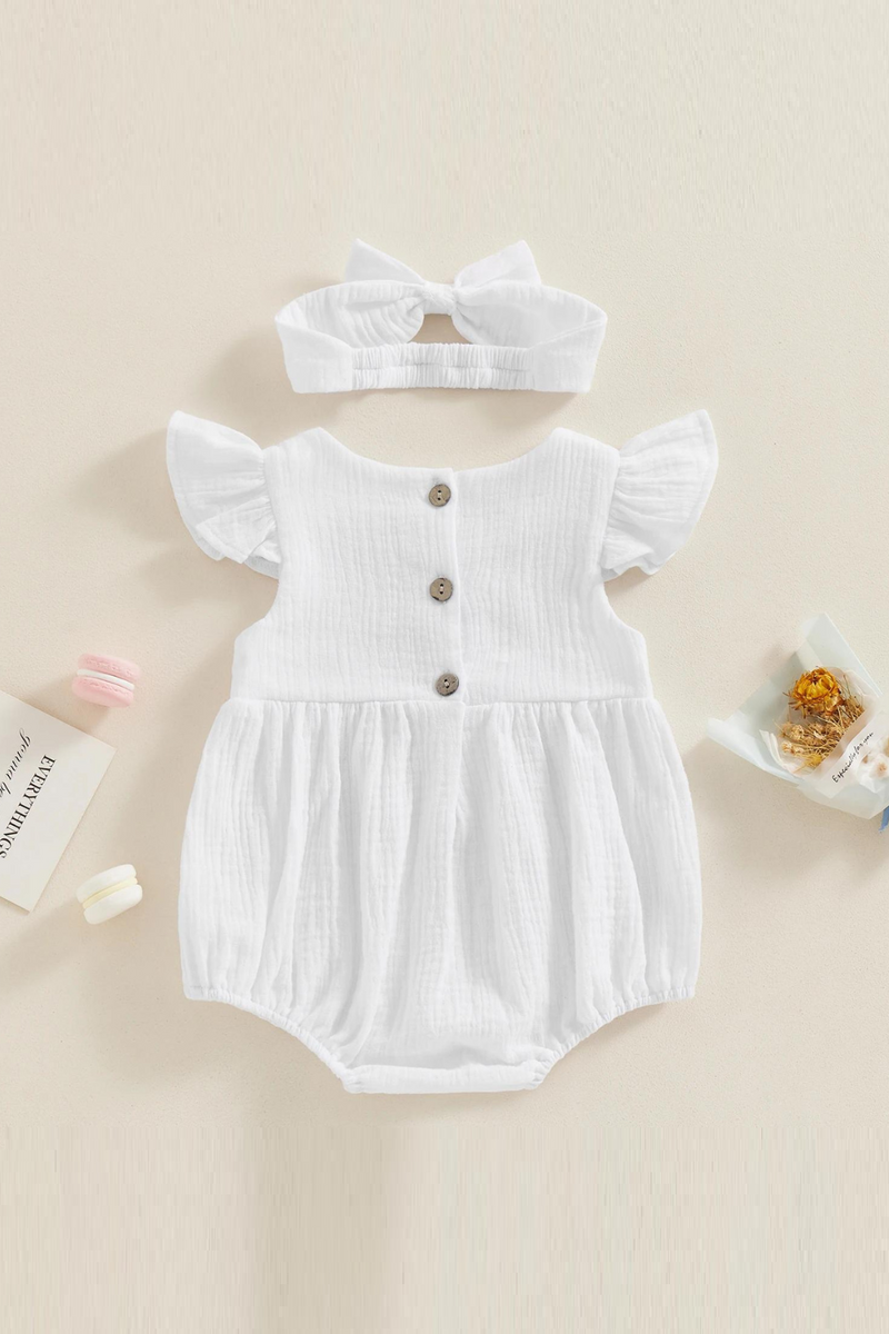 Baby Girl Romper Newborn Summer Clothes Toddler Cotton Linen Bodysuit Spring Cute Infant 3 6 9 12 Months Outfit