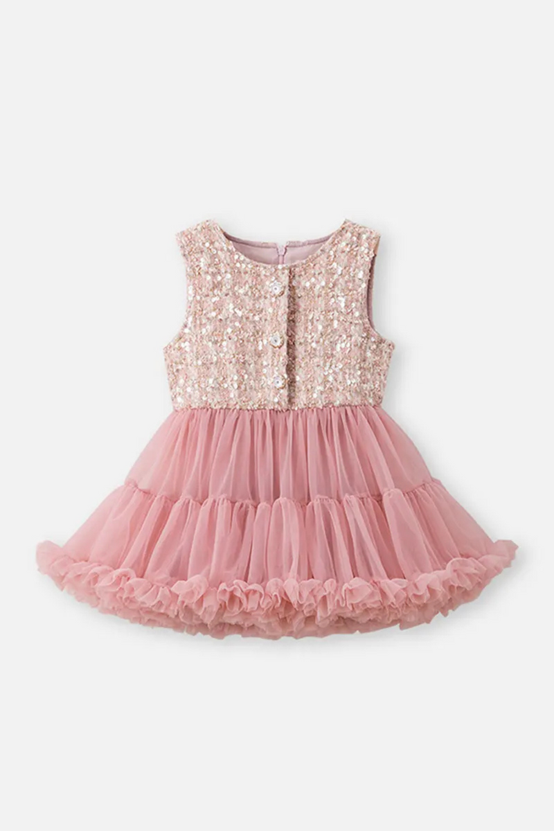 Girls Dress Fluffy Tulle Sleeveless Vest Princess Kids Ballet Party Performance Dress for Children