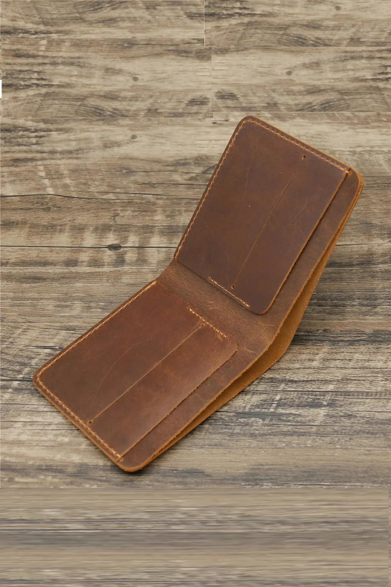 Genuine Leather Handmade Men's Purse Vintage Card Holder Wallet Purses