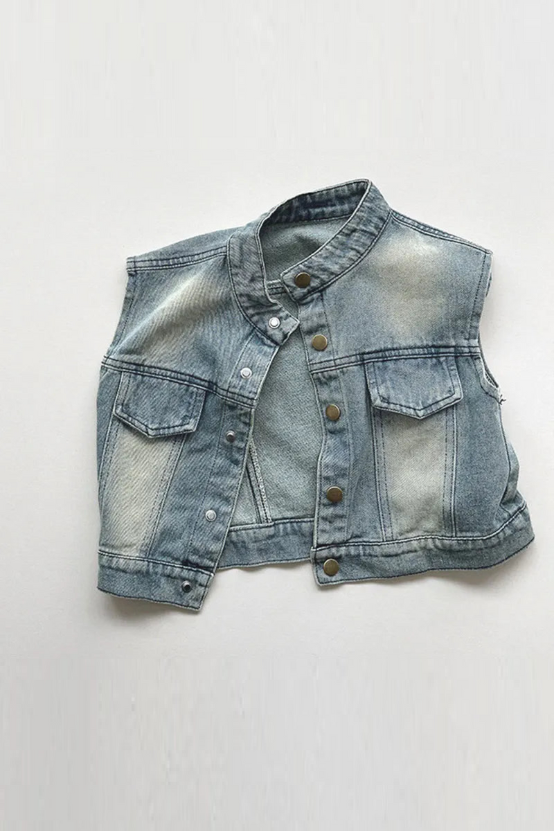 Denim Vest Spring Autumn Waistcoat for Kids Boys Casual Sleeveless Jackets Baby Vest for Girls