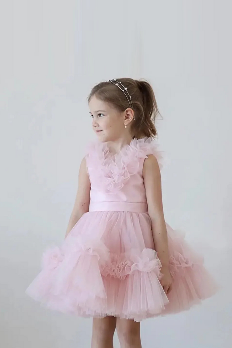 Baby Girl Princess Layered Dress Teens Child Wedding Pageant Birthday Baby Clothes