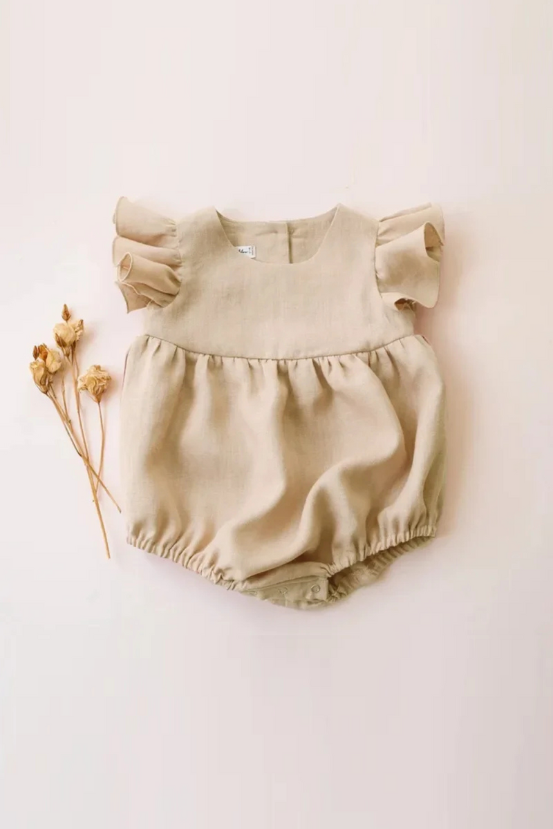 Baby Girl Summer Jumpsuit Newborn Fly Sleeve Romper Lovely Sleeveless Baby Clothes