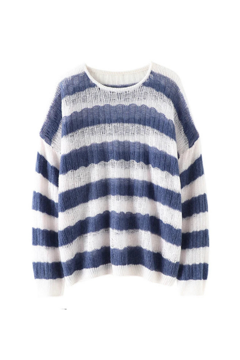 Cashmere sweater women Warm round neck pure cashmere loose knit cashmere