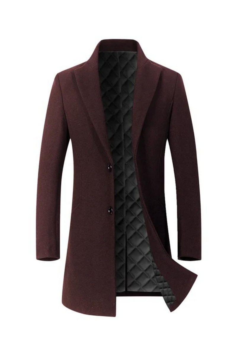 Casual Business Boutique Woolen Coat Men's Long Trench Thick Casual Wool & Blends