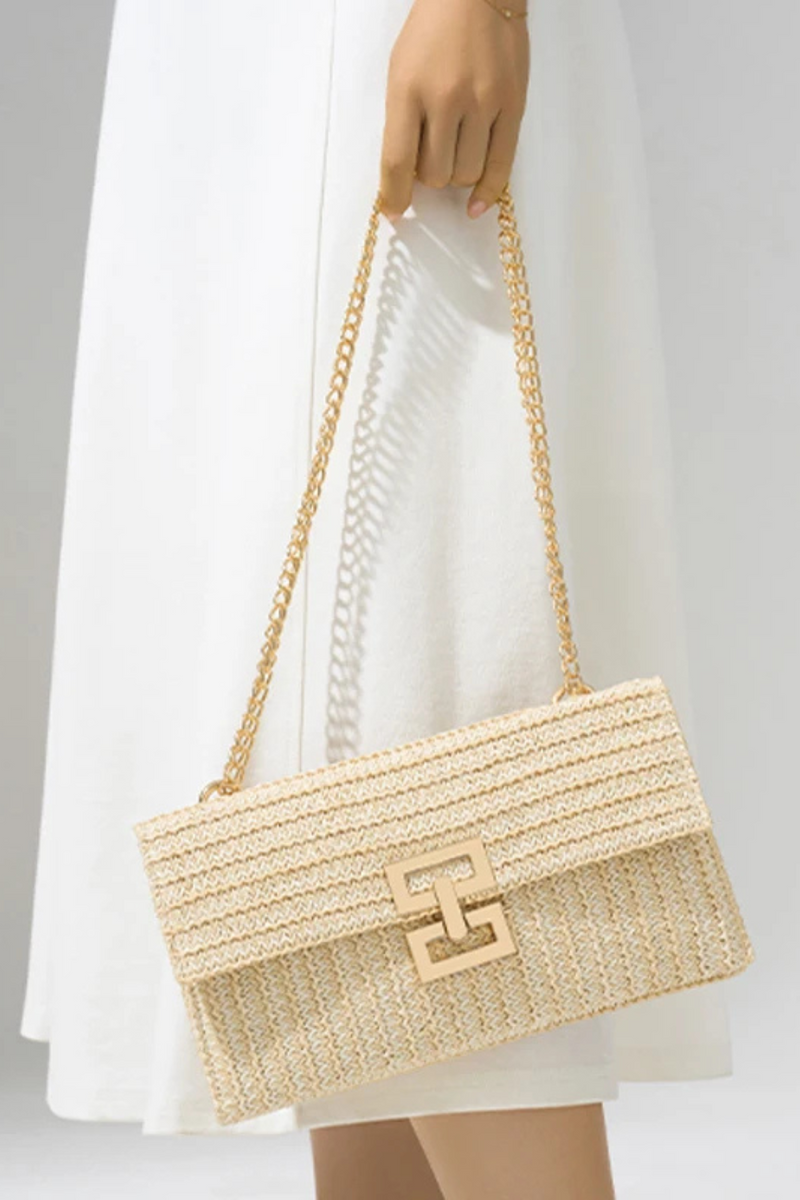 Woven Clutch Handbags for Women Crochet Lady Party Wedding Evening Bag