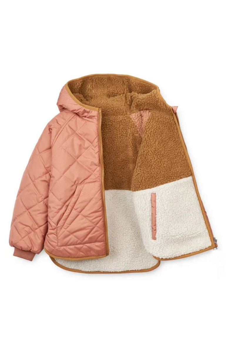 Winter down Jacket Reversible for Baby Boys Girls Kids Outerwear Hooded Fleece Coat Kids