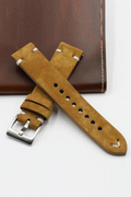 Soft Watch Band Watch Strap Tan Brown Gary Strap With Stainless Steel Buckle