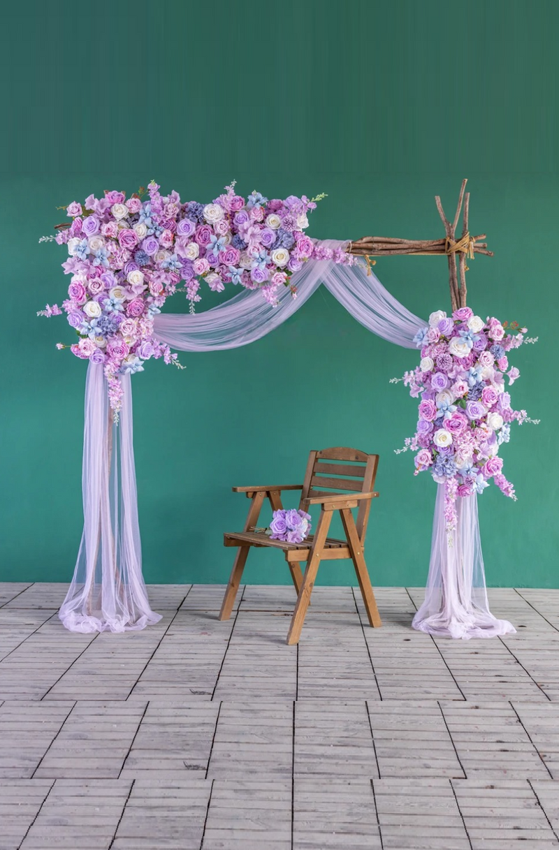 Wedding Party Background Decoration Customized Pink Purple Blue Series Rose Floral