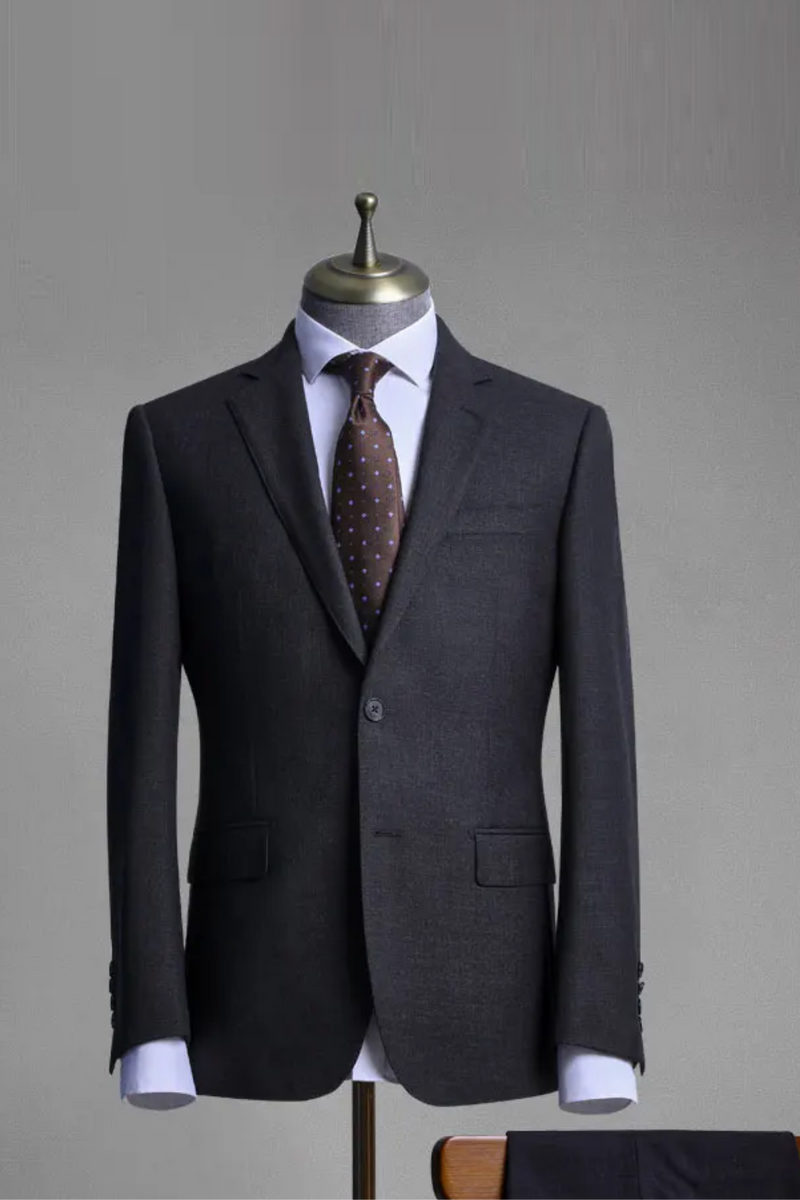 Men's Suit wool Dark Grey Half canvas Formal Business Customized Custom Made